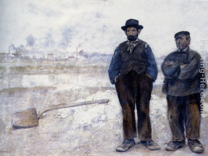 The Two Workmen painting - Jean Francois Raffaelli The Two Workmen art painting